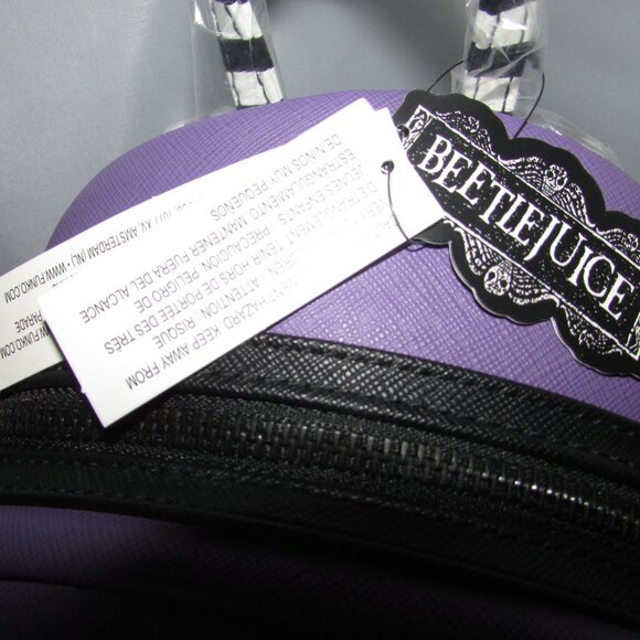 Loungefly Beetlejuice Love Purple Mini Backpack New With Tags - Picture 6 of 6